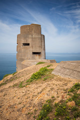 The Marine Peilstand (MP3) tower is located at the top of a steep sloping, west-facing cliff