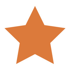 Orange Star on a white background