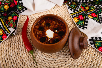 restaurant menu, authentic food on the table