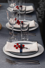 restaurant menu, tableware serving