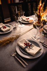 restaurant menu, tableware serving