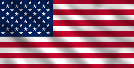 Fototapeta premium Waving flag of United States of America background