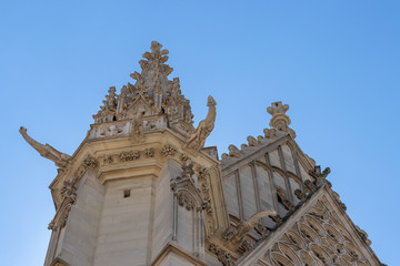 Fragment of Saint-Chapelle in Chateau de Vincennes village near Paris, France
