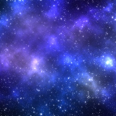 Fototapeta premium Cosmic galaxy background with nebula, shining stars and dust.