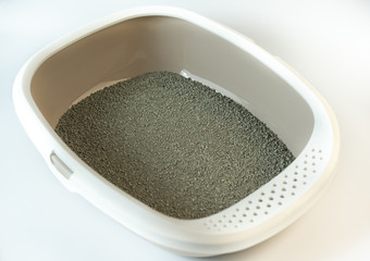 Toilet for pets on a white background