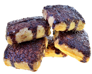 homemade cookies with chocolate isolated