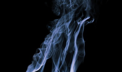 Smoke isolated on black background and texture, clipping path