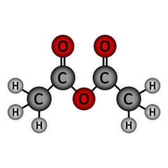 Obraz na płótnie Canvas Acetic anhydride molecule icon.