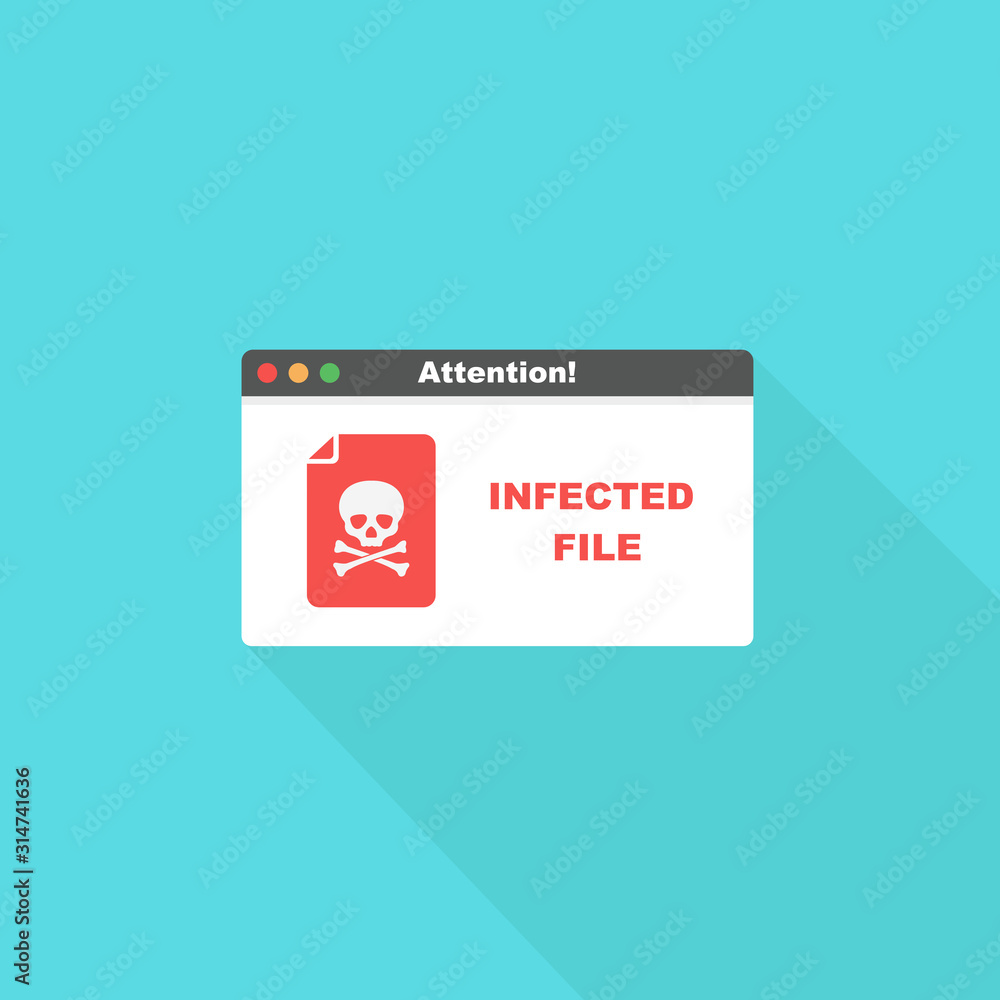 Aufkleber alert notification vector. malware concept, spam data, fraud internet error, insecure connection, on