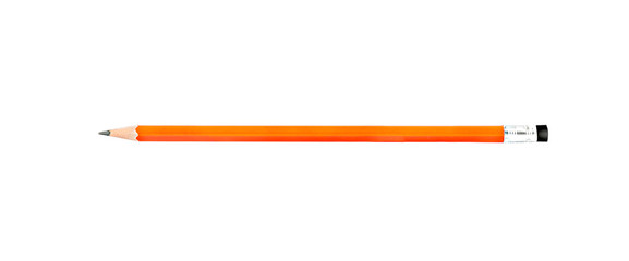 Pencil with Copy Space Isolated on a White Background.