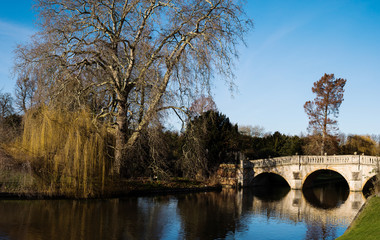 Panoramic view of the historic buildings in Cambridge, UK - obrazy, fototapety, plakaty