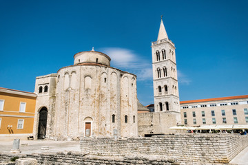 Cathedral of St. Anastasia, Zadar, Croatia - obrazy, fototapety, plakaty