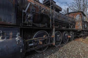 Fototapeta na wymiar grosse alte dampflokomotive