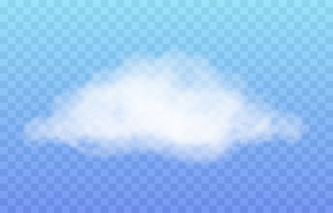 Realistic cloud on transparent background