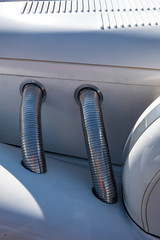 Chromed exhaust pipes