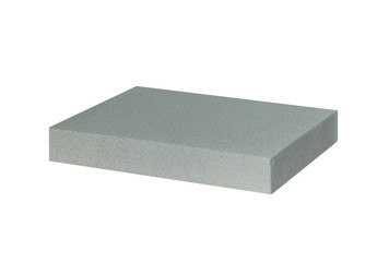 Lightweight construction brick isolated on white. Lightweight foamed gypsum block isolated on white.