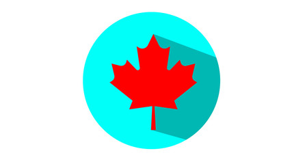 Isometric Flag Illustration of the country of Canada