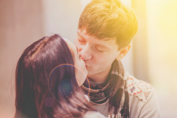 Fototapeta premium Portrait of loving couple. Romance, love, marriage concept