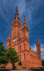 Fototapeta na wymiar Germany - Famous Cathedral in City Center - Wiesbaden