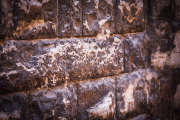 stone wall close up view