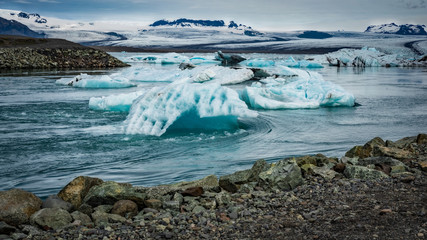 Iceland - Icebergs Hanging Out in the Lagoon