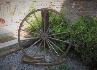 Jardineria rueda de carreta
