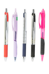 Pen Isolated on White Background  with clipping path. There are many colors to choose from, such as blue, red, black, green.