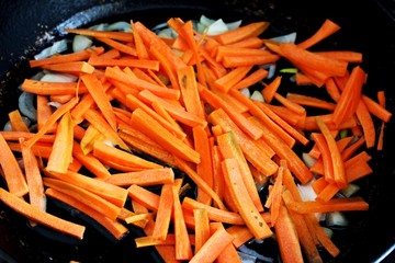 carrots on black background