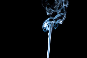 Abstract smoke moves on a black background.