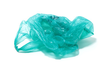 Obraz premium crumpled plastic bag on a white isolated background