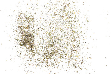 dried seasoning for cooking on a white isolated background