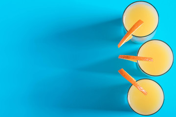 Citrus juice with fruit slice