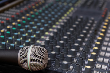 Microphone and studio mixer