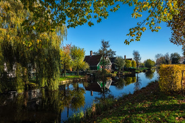 Netherlands - Reflections of Houses in Stream
