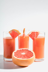 Citrus juice with fruit slice