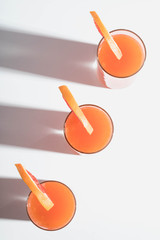 Citrus juice with fruit slice