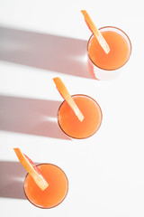 Citrus juice with fruit slice