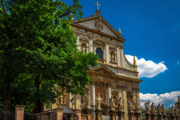 Fototapeta na wymiar Poland - Church in old town - Krakow