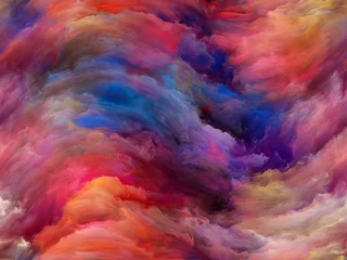 Selbstklebende Fototapete Gemixte farben Innenleben der Farbe