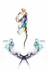 Forms and patterns generated from smoke