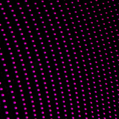 Obraz premium Abstract pink neon dotted pattern. Pink LED lights on black background