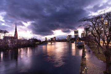 Obraz premium Dom-Römer. The city of old old building in the city of Frankfurt am Main. Old houses and buildings in Germany. 10.01.2020 Frankfurt am Main Germany.
