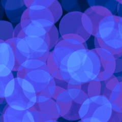 Festive blue blurred background. Blue defocused abstract background