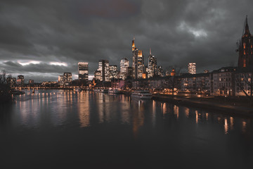 Naklejka premium Dom-Römer. The city of old old building in the city of Frankfurt am Main. Old houses and buildings in Germany. 10.01.2020 Frankfurt am Main Germany.