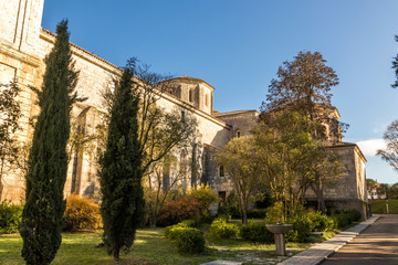 Fototapeta na wymiar Castromonte, Spain. The Roman Catholic church of the monastery of La Santa Espina (Holy Thorn)