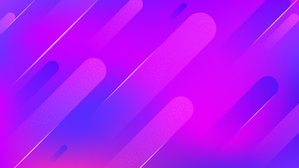 Abstract Blue, Purple Waves on the Bright. Vector Abstract Graphic Design. Paper Art Design Template. Glitch Background. Minimalistic Style.