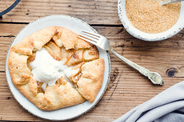 Homemade apple cinnamons galette