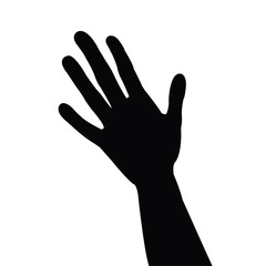 a hand silhouette vector