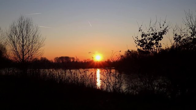 Sunset on the river