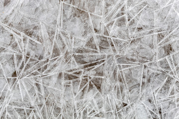 Top View Winter Ice Texture